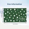 Saint Patrick's Day Lucky Clover Beach Towel, Green Shamrock Lightweight Bath Towels, Quick Dry Absorbent Microfiber Swim Yoga