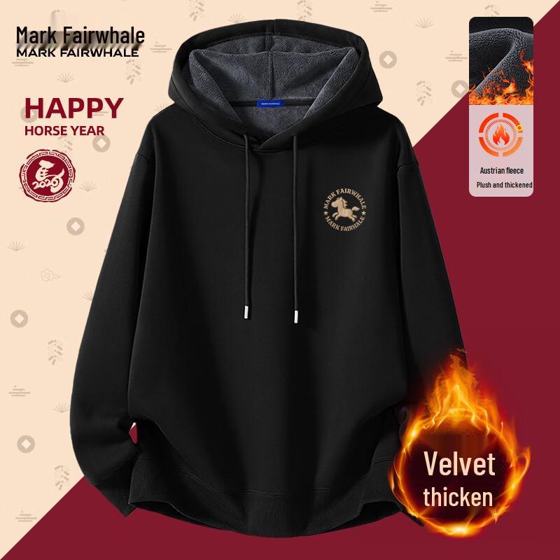 

Mark Fairwhale Men s Heavyweight Sherpa Fleece Hooded Sweatshirt M