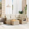 VidaXL Garden Lounge Set with Cushions 5 Pcs, Patio Sofas, Patio Furniture Set, Outdoor Furniture, Beige 3224546