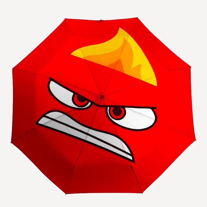 

1pc Angry, Inside Out Automatic Umbrella , Duty 8-Rib Windproof Frame, Lightweight Portable Umbrella for Women/Men, Ideal for Travel, y250801023