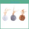 Plush Ball With Feathers Lightweight And Durable Perfect For Interactive Play Suitable For Pets