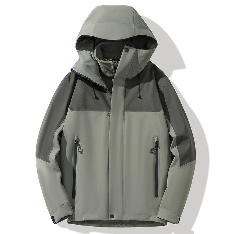 Autumn and Winter New Outdoor Jacket Two-piece Men's and Women's Climbing Clothes