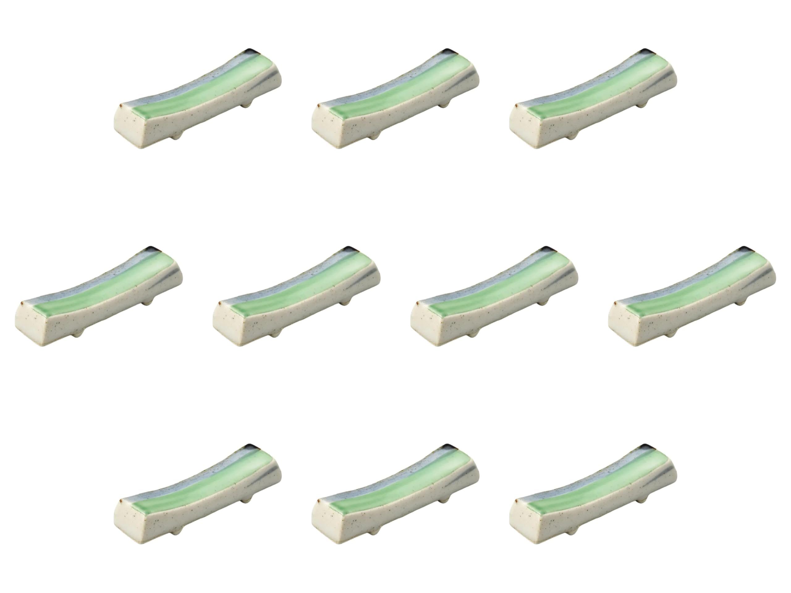 

Set of 10 Green Gosu Chopstick Rests x Chopstick Rests by Setomonohonpo [6 1.5cm] зелёный