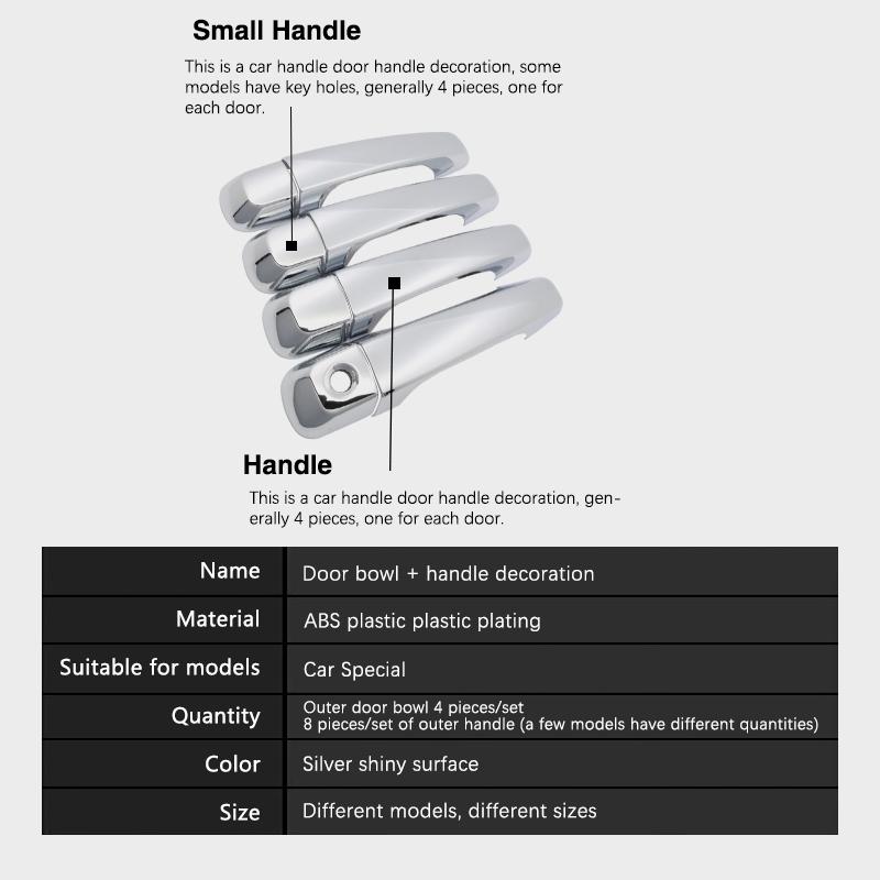 For Toyota 4Runner 4 Runner 5th Gen 2010~2022 Chrome Smart Door Handle Cover Car Decorate Accessories Styling Protective