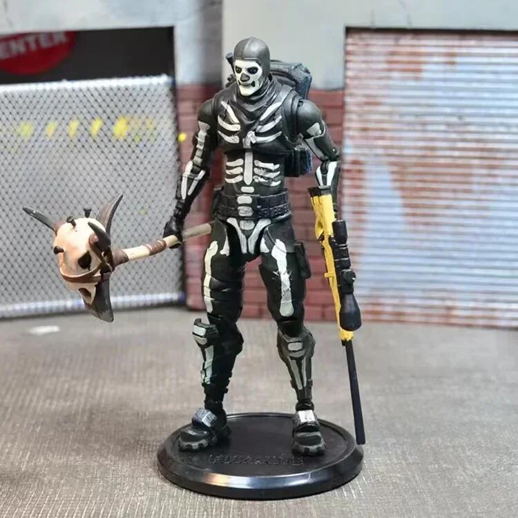 Fortnite Raptor Schwarzer Ritter Totenkopf-Soldat Premium Actionfigur Modell SpielFiguren Modelle
