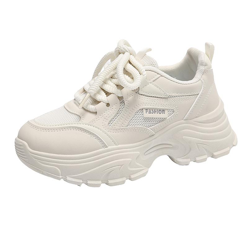 Dad shoes girl spring and autumn new student Korean version ins trendy platform single shoes sports casual simple fashion shoes 2025