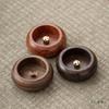 Walnut Mini Solid Wood Incense Holder - Multi-Hole Agarwood & Sandalwood Burner for Home & Travel