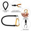 4 Pieces Fishing Lanyards Spring Ropes Anti-Lost Spiral Key Ring Climbing