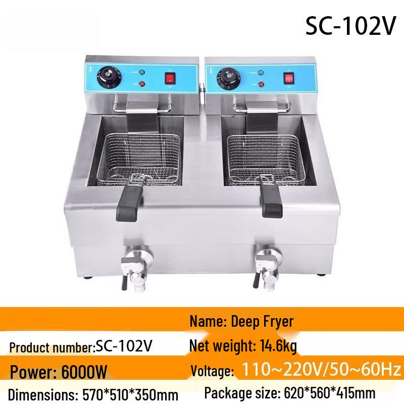 OLOEY Dual Tank Commercial Electric Deep Fryer