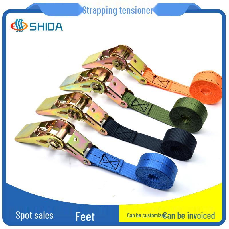 High-Strength Polyester Ratchet Cargo Straps for Packaging and Tensioning