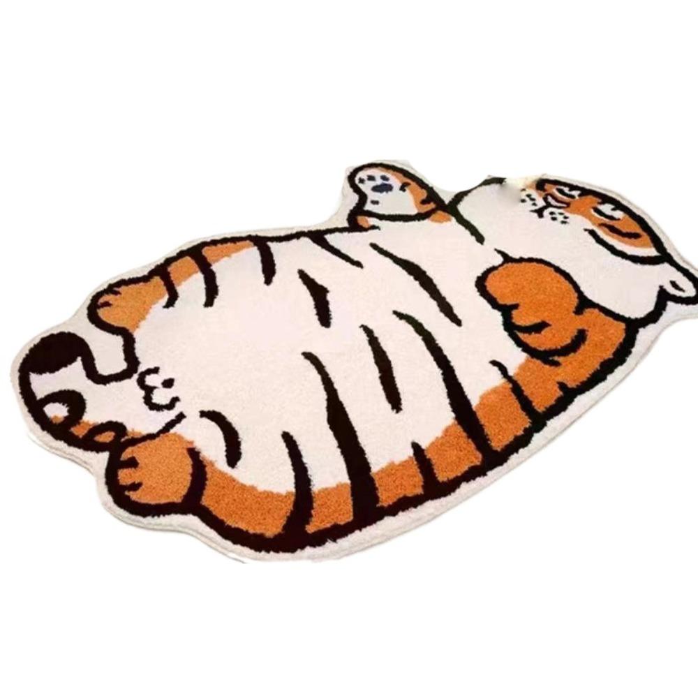 Thick Furry Carpets Cartoon Entrance Mat Toilet Mat Tiger Carpet Living Room