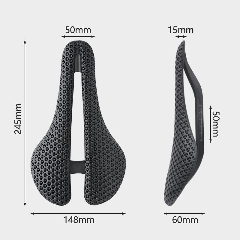 Bicycle 3D Printed Saddle Ultralight Carbon Fiber Road Mountain Bike Seat Cushion Hollow Comfortable 3D MTB Saddle Seat