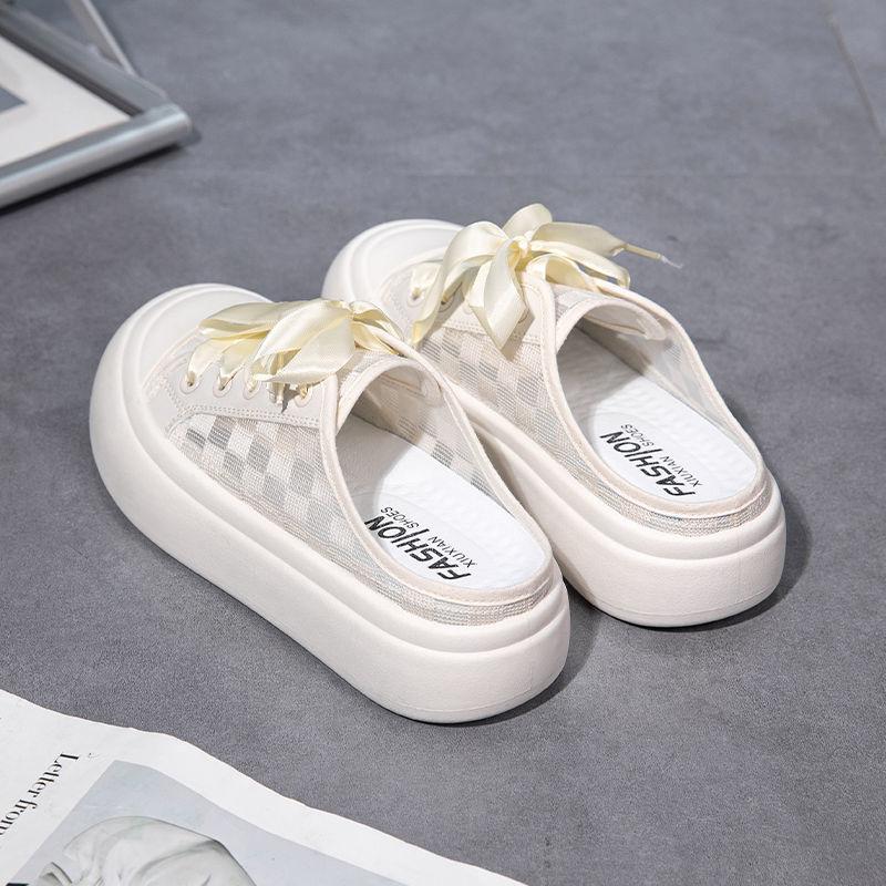 

Модная Высокая Платформа Холщовые Слайды Круглый Носок Женские Мюли Тапочки и Женские Сандалии Уличная Обувь Дизайнерская Роскошная Удобная Элегантная Обувь 35