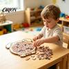 Animal Theme Jigsaw Wooden Puzzle, Pig Rabbit Difficult Puzzle Themed Challenge Game, Kids Adults Toy for Desk Decoration Brain Teaser Game