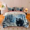 3-teiliges blaues verschneites Bären 3D-gedrucktes Bettwäscheset Gemütliche bequeme Bettbezug King Queen Twin Größe Geburtstagsgeschenk Schlafzimmerdekoration