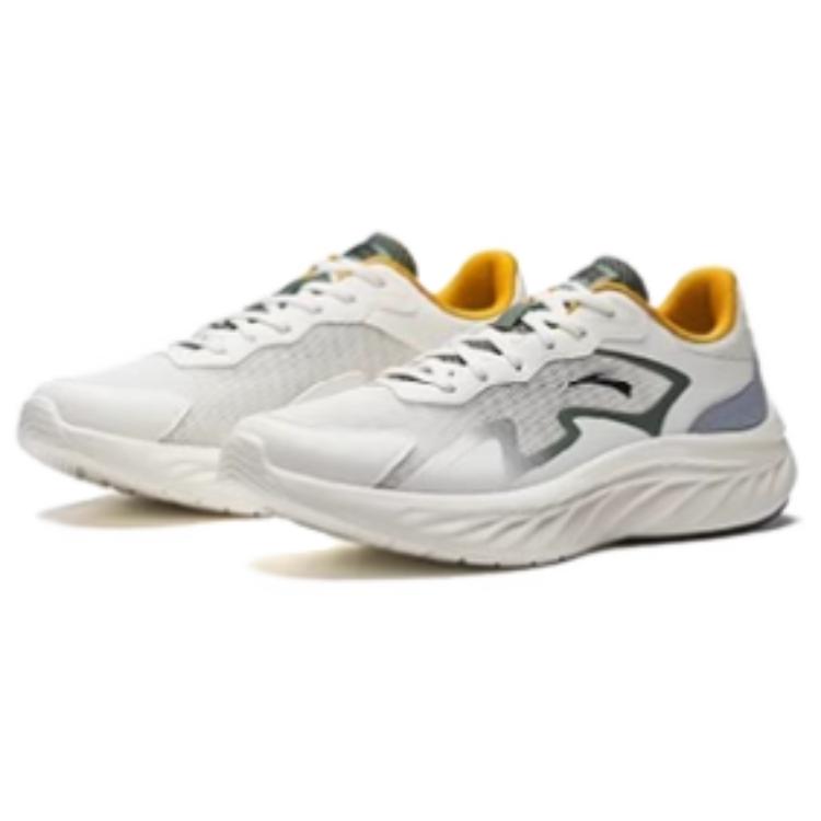 Anta Lingyu Comfortable Versatile Non-Slip Wear-Resistant Low-Top Casual Running Shoes Men Sneaker White Gray Green 912525522-1