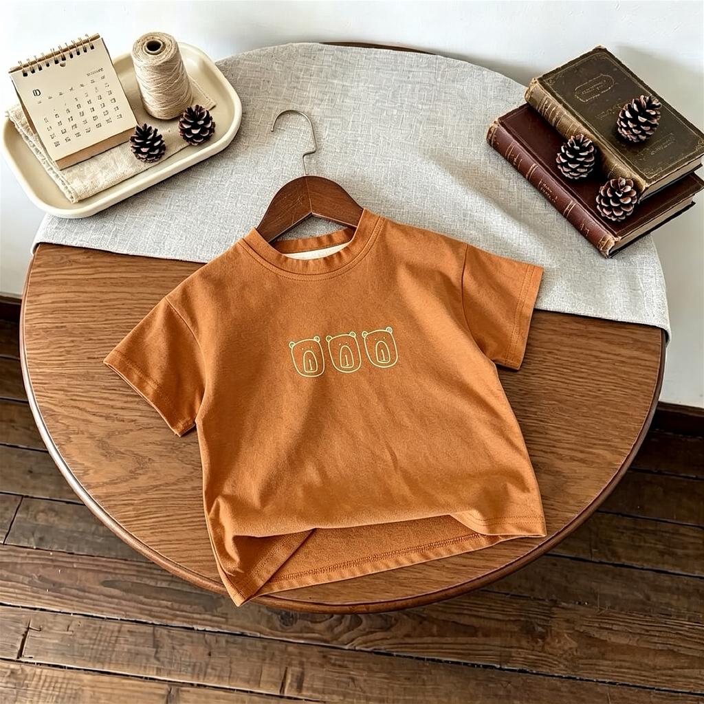 Simple Fashion Children Tshirt Summer Clothing Korean Style Short Sleeve Tops Tees Kids Girl Boy Clothes Crewneck Casual T-shirt