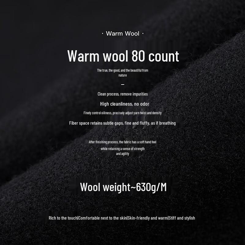 Langzi Retro Wool Blend Double-Breasted Overcoat