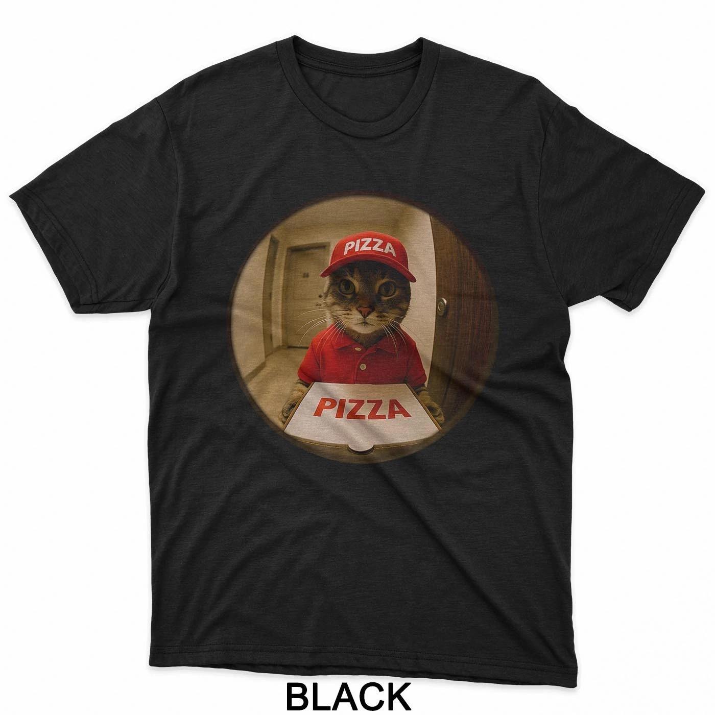 Funny Cats And Pizza Shirt Kitten Cat Shirt Men Women Kids T-Shirt 2XL