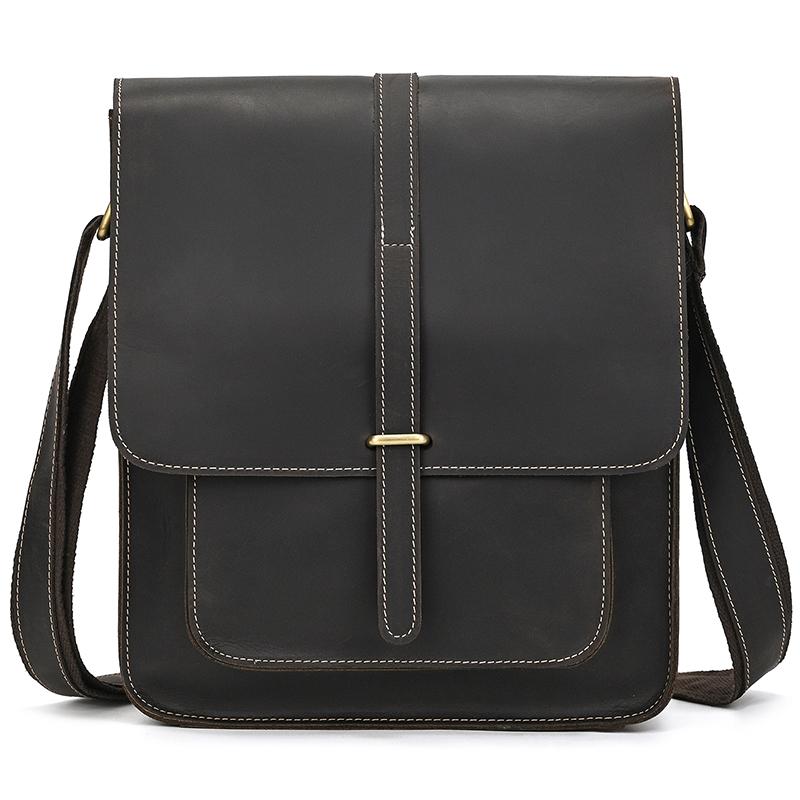 Vintage Fashion Men's Shoulder Bag Genuine Leather Men Sling Bag Cow skin genuine leather crossbody men messenger bag male