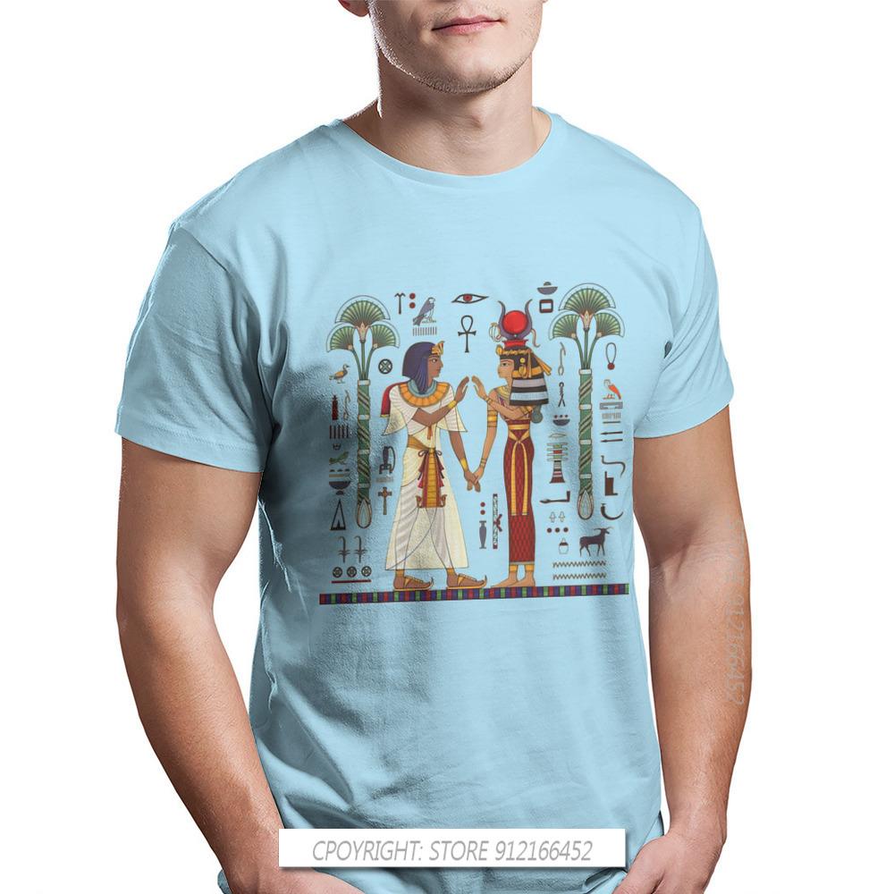Ägyptisch Altes Ägypten Kultur Hieroglyphe Und Symbolalte Kultur Singen Und Symbol Männer T-Shirt Groß Reine Baumwolle Vintage T-Shirt