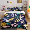Abstract Graffiti Pattern Design Print Bedding Set 1 Duvet Cover 2 Pillowcases for Adult and Children Luxury Gift Full Size