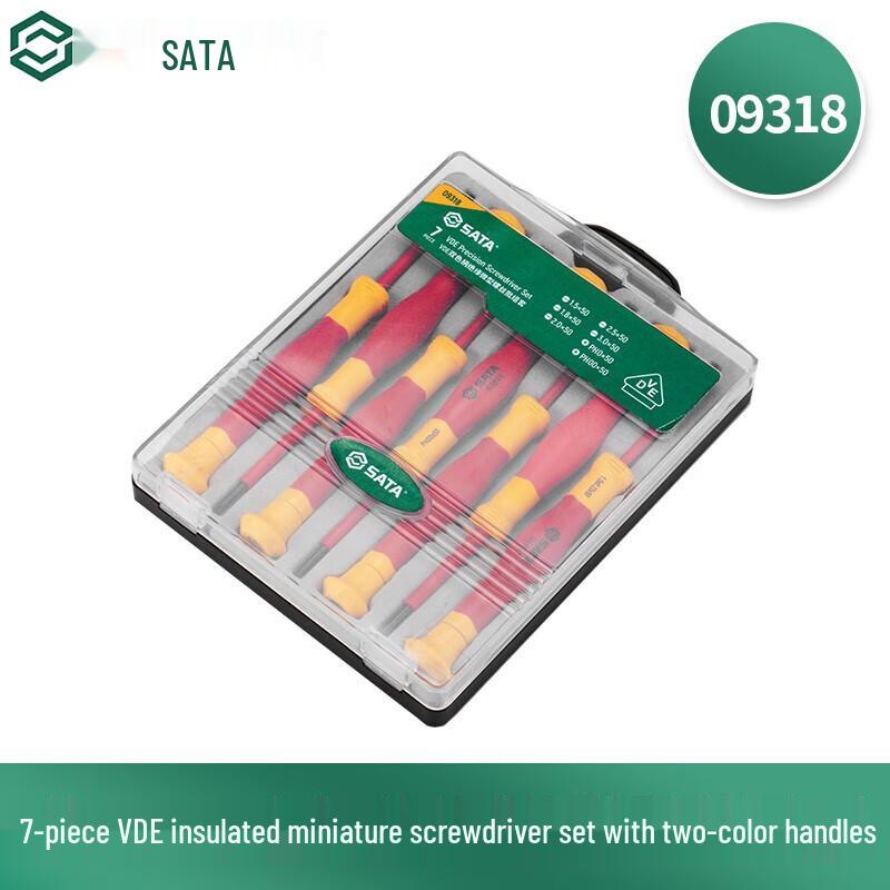 SATA 7-Piece VDE Insulated Miniature Screwdriver Set Miniature Set