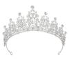 European and American Fashionable Alloy Crown Headwear Birthday Hairband Diamond Queen  Baroque Crown Headwear