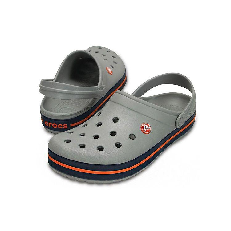 Crocs Crocband Clog Light Grey Navy Unisex Sneakers 11016-01U