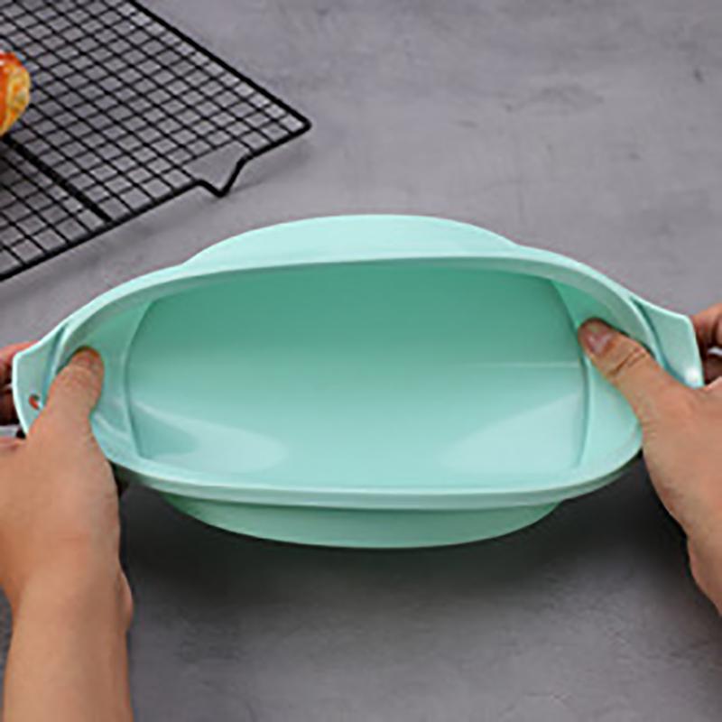 Pink Green Nordic Blue Circular Baking Tray Milk Pancake Chocolate Cake Silicone Baking Mold