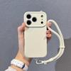 With lanyard, suitable for Apple 11promax mobile phone case iPhone11air liquid silicone anti-drop  case, female.