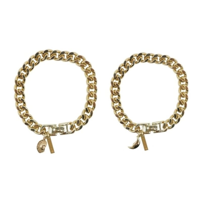 Aphrose Seeotter Gesicht Anhänger Kette Armband (Gold)