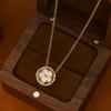 Halsketten Muschel Fünfblättrige Blume Halskette Frauen für Frauen Charms Mode Vintage Anhänger Schmuck Beliebte Accessoires