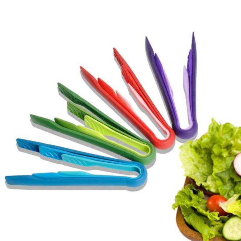 1Pcs 6/8/10inch Bread Salad Clip Kitchen Baking BBQ Silicone Tongs