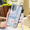 Protective Phone Holder Phone Case For Nokia G22 Silicone Flower Waterproof Wristband Lanyard Ring Dirt-resistant