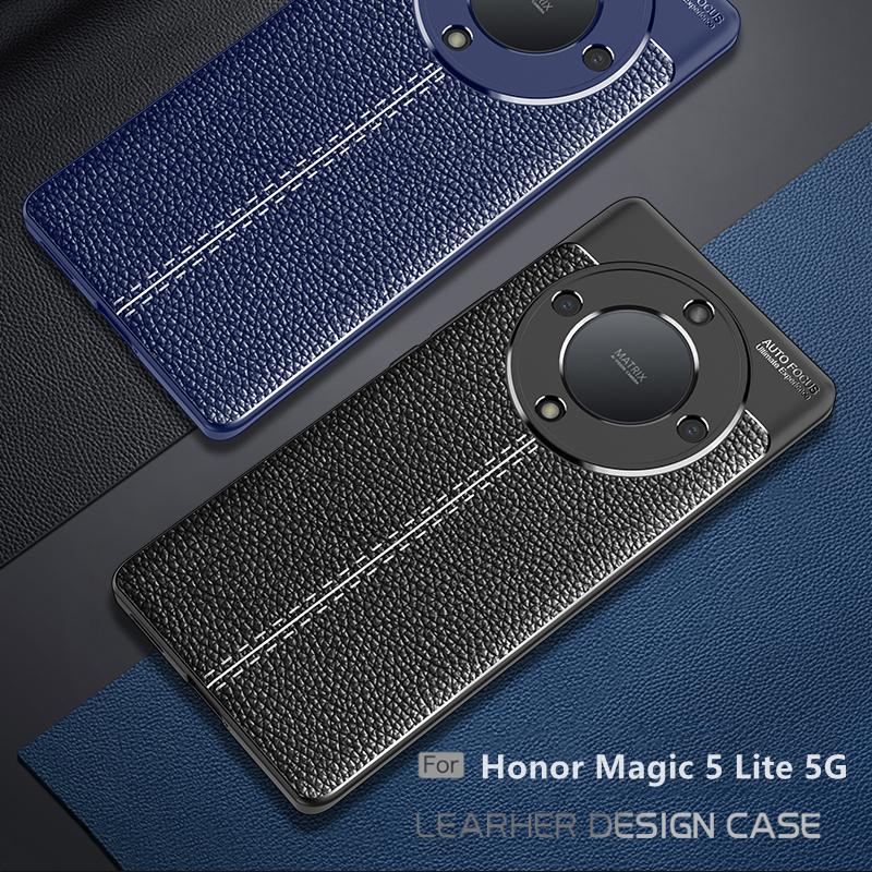 Pro Honor Magic 5 Lite 5G Pouzdro Kryt Nárazník Nárazuvzdorný Nárazník Měkká kůže TPU Základní kryt Huawei Honor Magic5 Magic 5 Lite 5G