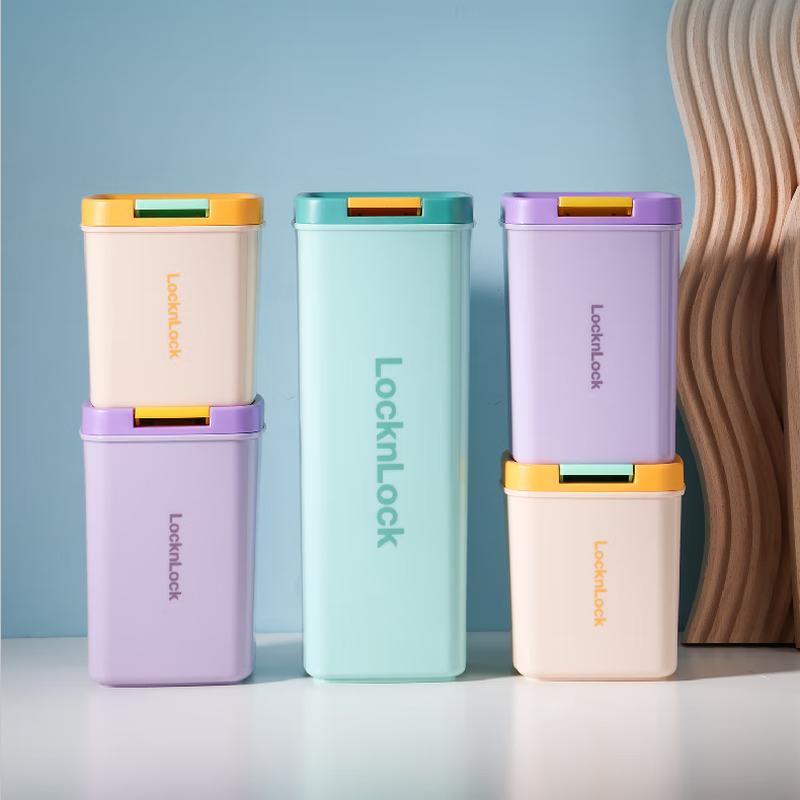 LocknLock Macaron Multi-Color 5-Piece Food Storage Container Set