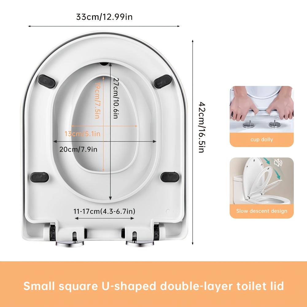 1 шт. Musurjoy Мягко закрывающаяся крышка-сиденье для унитаза Универсальная посадка Круглое пластиковое сиденье Современный стиль Быстросъемная Двухслойная конструкция