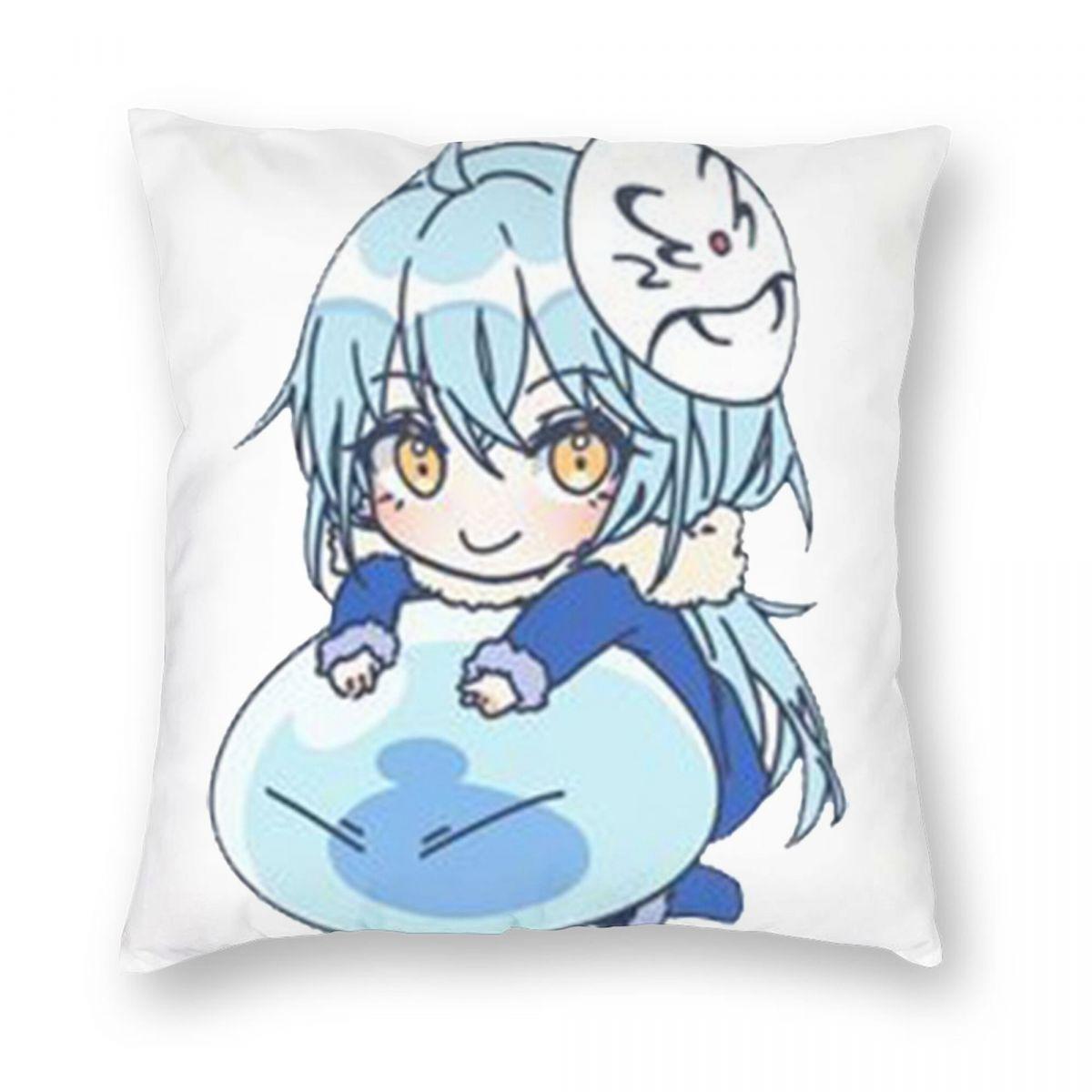 

Римуру Тэнсэй Ситэра Слайм Датта Кэн Наволочка Полиэстер Лен Бархат Креативный Декор на молнии Наволочка Чехол для дивана 45x45 12x12Inch