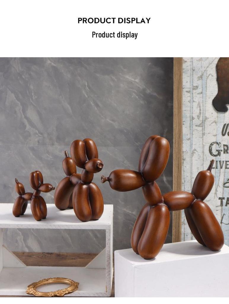 Nordic Creative Resin Balloon Dog Figurines - Home & Wine Cabinet Decor