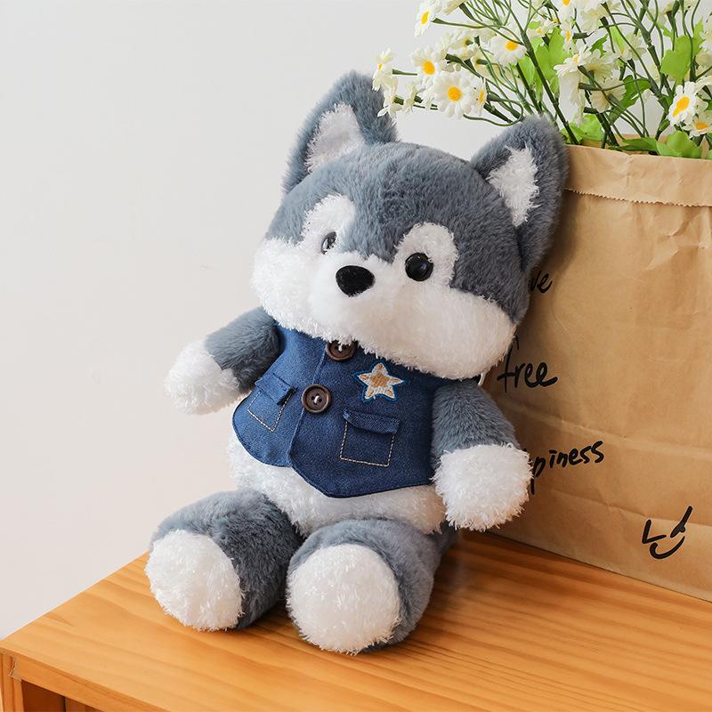 Lalka biegnąca po lesie lis miś pluszowa zabawka lalka husky poduszka do spania prezent dla dziewczynki