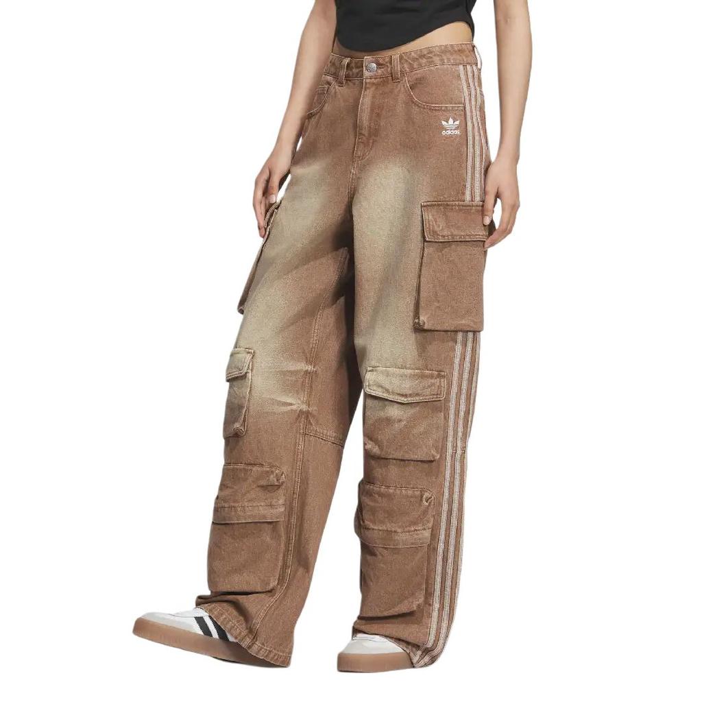 adidas Originals Denim Cargo Pants Brown Women KC5871