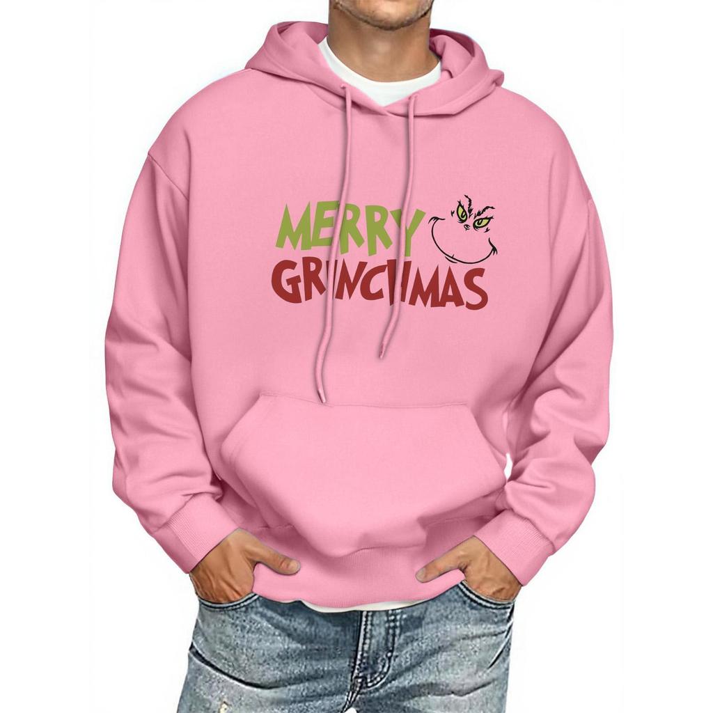 Men's Print Hooded Sweatshirt Long-Sleeve Casual Pullover Hoodie Hooded Sweatshirt