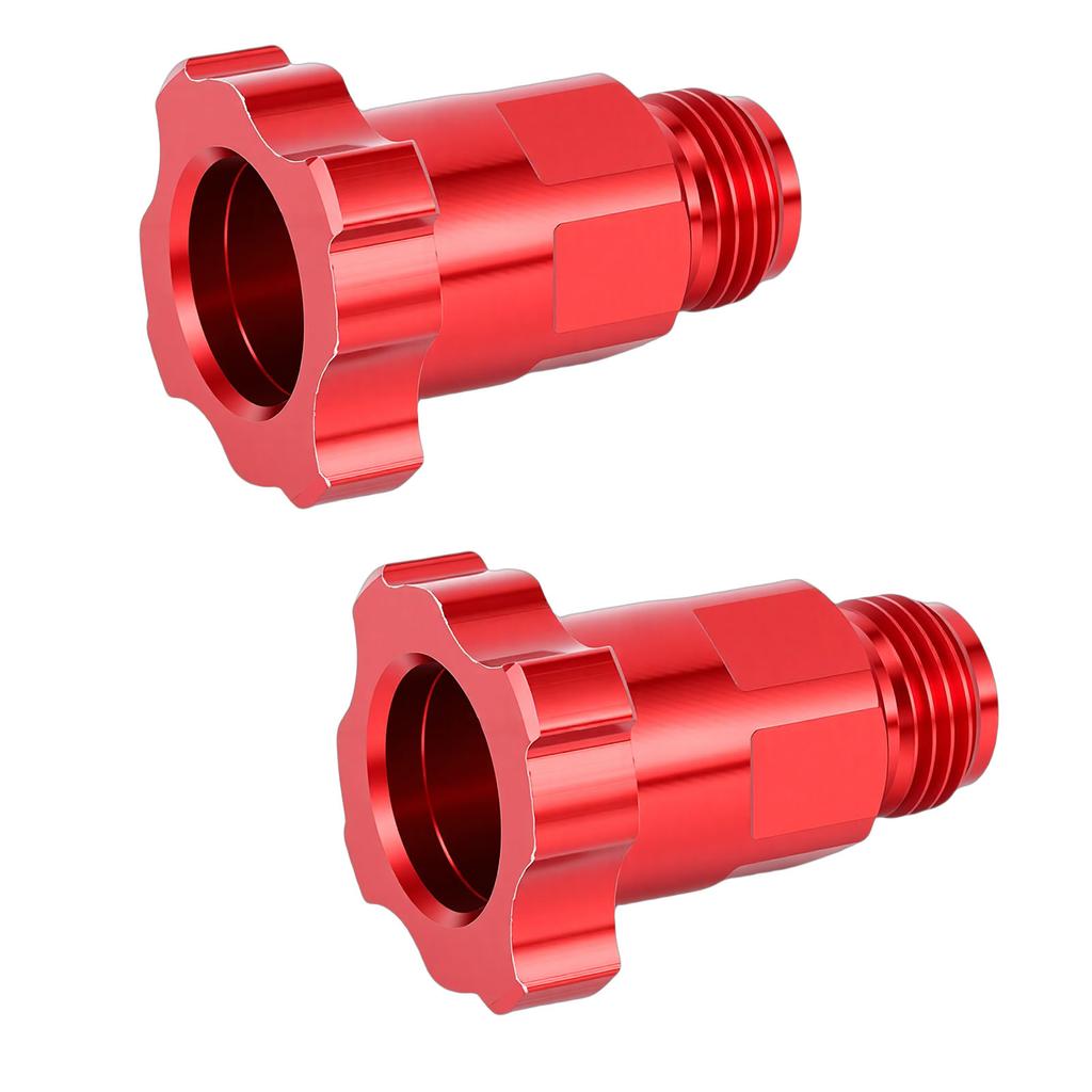 2PCS Spray Gun Cup Adapters Aluminum Alloy Paint Sprayer Cup Converter M16 Male Thread 1.5mm Pitch Red