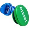 Wsays Magnetic Billet Aluminum Blue Diesel Exhaust Fluid Cap/DEF Cap & Green Fuel Cap Compatible With Dodge Ram Cumm EcoDiesel