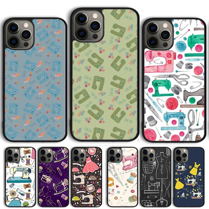 Vintage Sewing Machines Coque Shell For iPhone 17 Air 15 16 14 13 12 Pro Max 11 Pro Max Plus Phone Case Cover