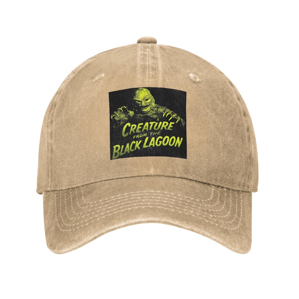 Creature from the Black Lagoon Baseball Caps Fashion Washed Denim Hats Casquette Sports Baseball Cowboy Hat for Unisex