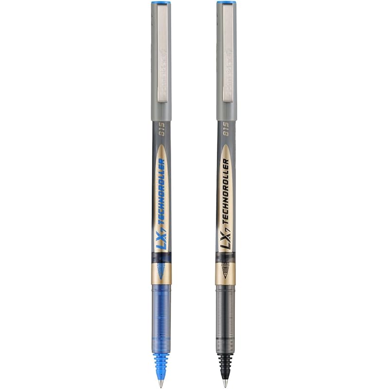 

Luxor Schneider Lx 815 Technoroller|Roller Ball Pen|Pack Of 2-(1Blue+1Black)|Cone Tip|0.7Mm|100% German Technology|Consi