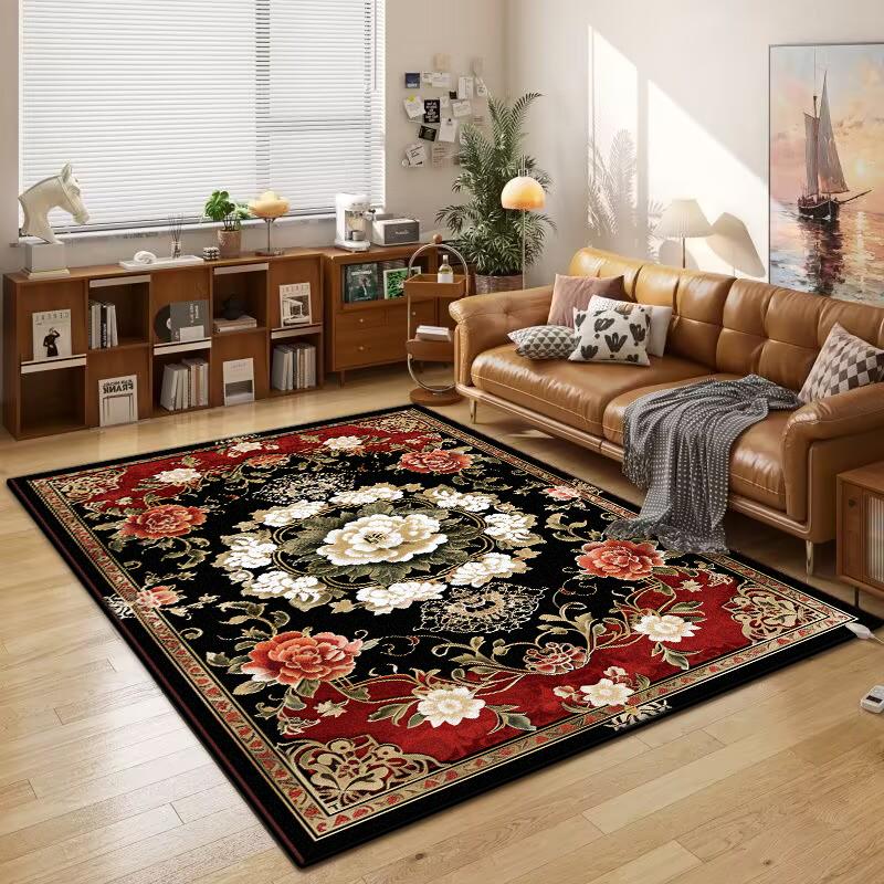 Vintage Persischer Luxus Teppich für Wohnzimmer Dekoration Teppiche Große Fläche Schlafzimmer Waschbarer Teppich Rutschfest Sofa Couchtisch Matte