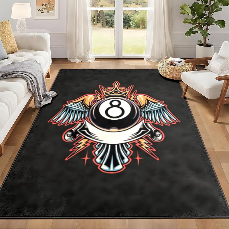 8ball Carpet Door Mat for Living Room or Bedroom Protective Mat Under Chair Office Decoration Christmas Gift Birthday Present